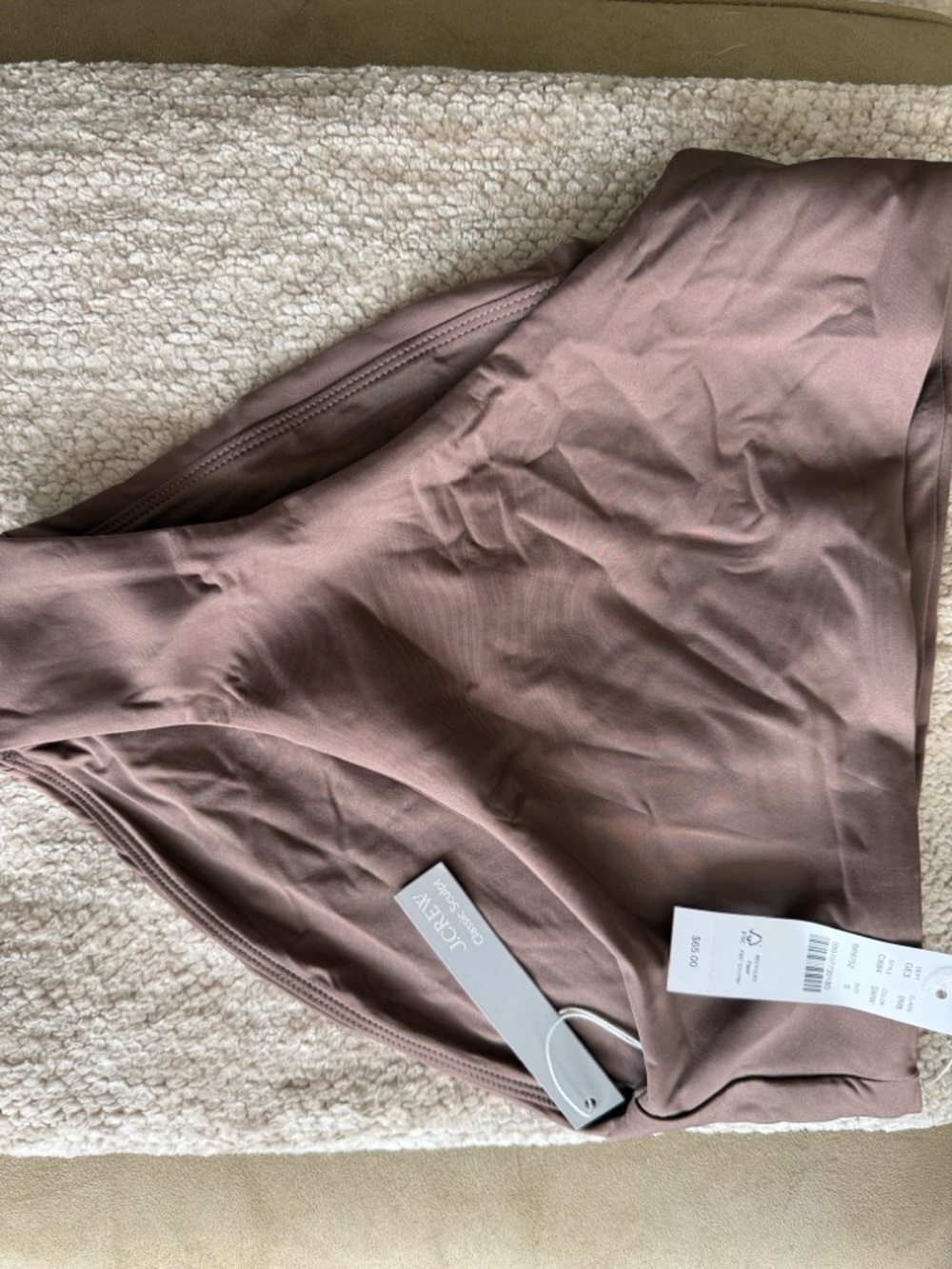 J. Crew Solid Mauve-Brown Bikini Bottom
